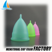 Menstruationscup del período de la señora del silicón del grado médico